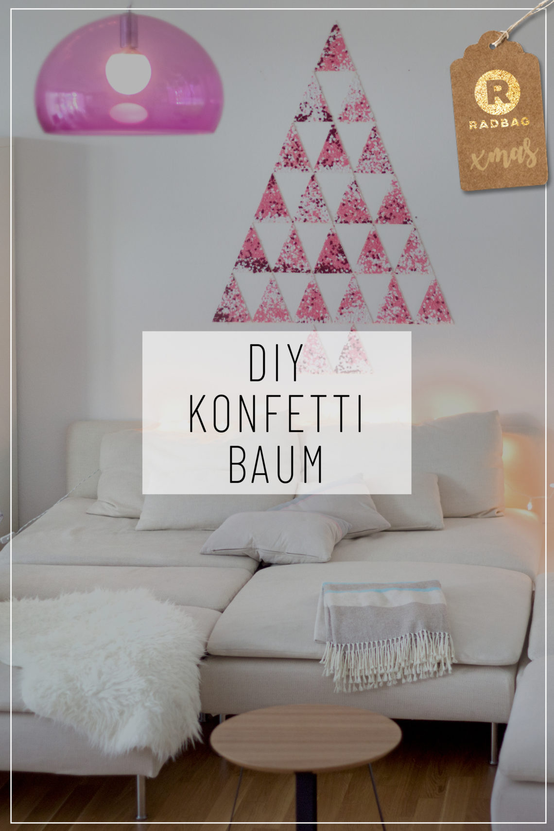 weihnachtsbaum aus konfetti