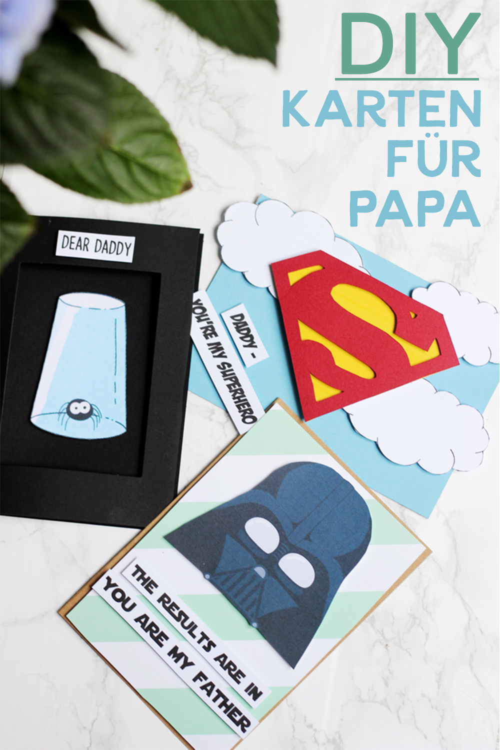 Geschenke für Papa - DIY Karten für unseren Held