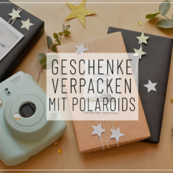 geschenke verpacken mit polaroids