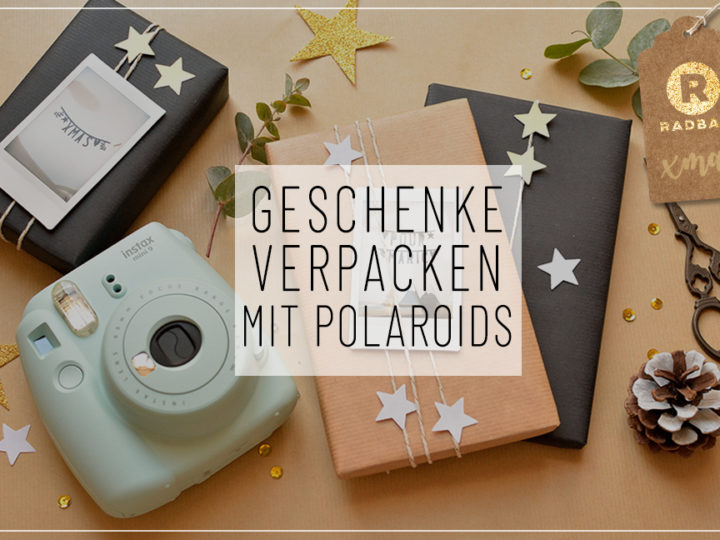 geschenke verpacken mit polaroids