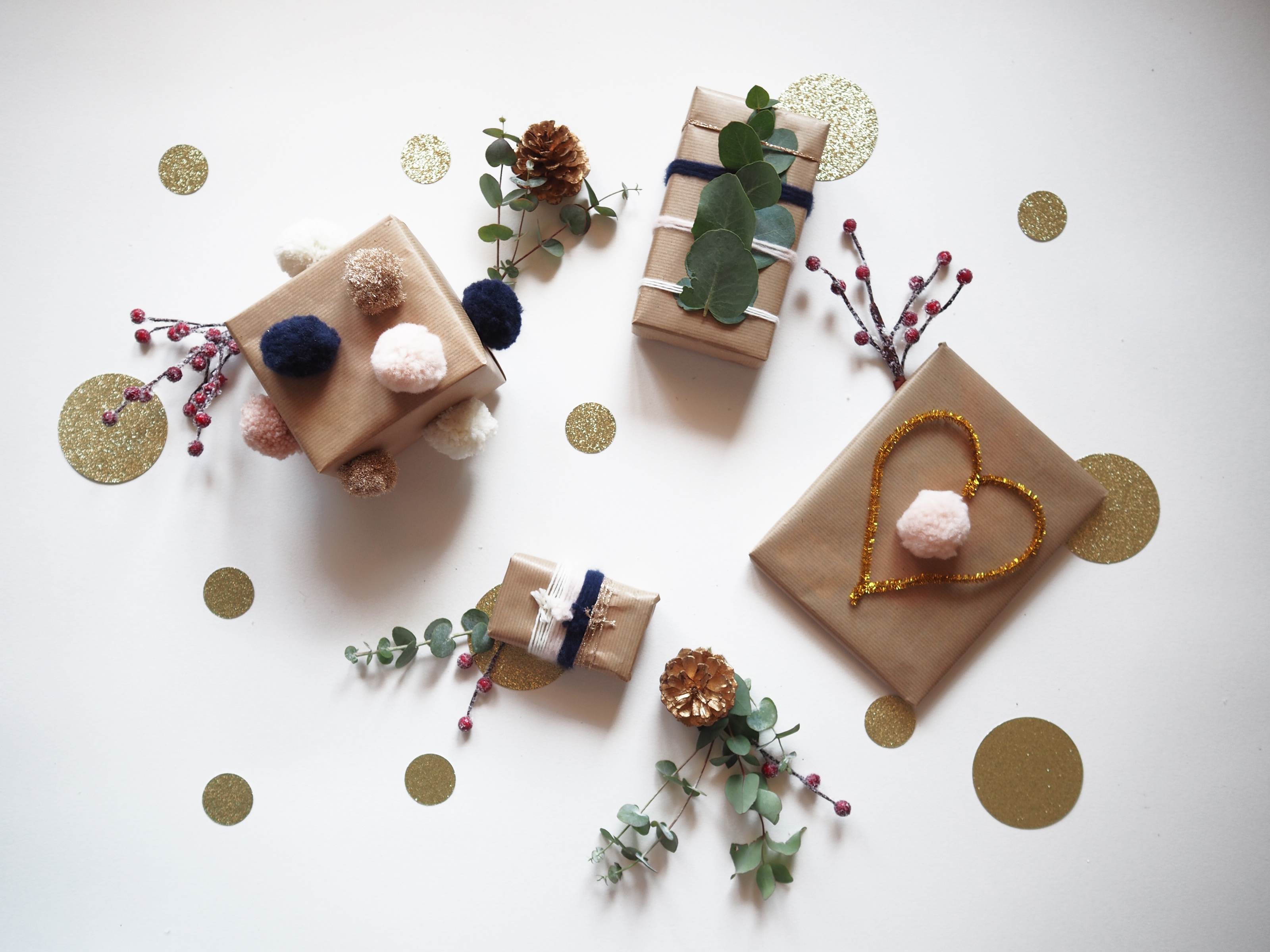 Geschenkverpackungen zu Weihnachten