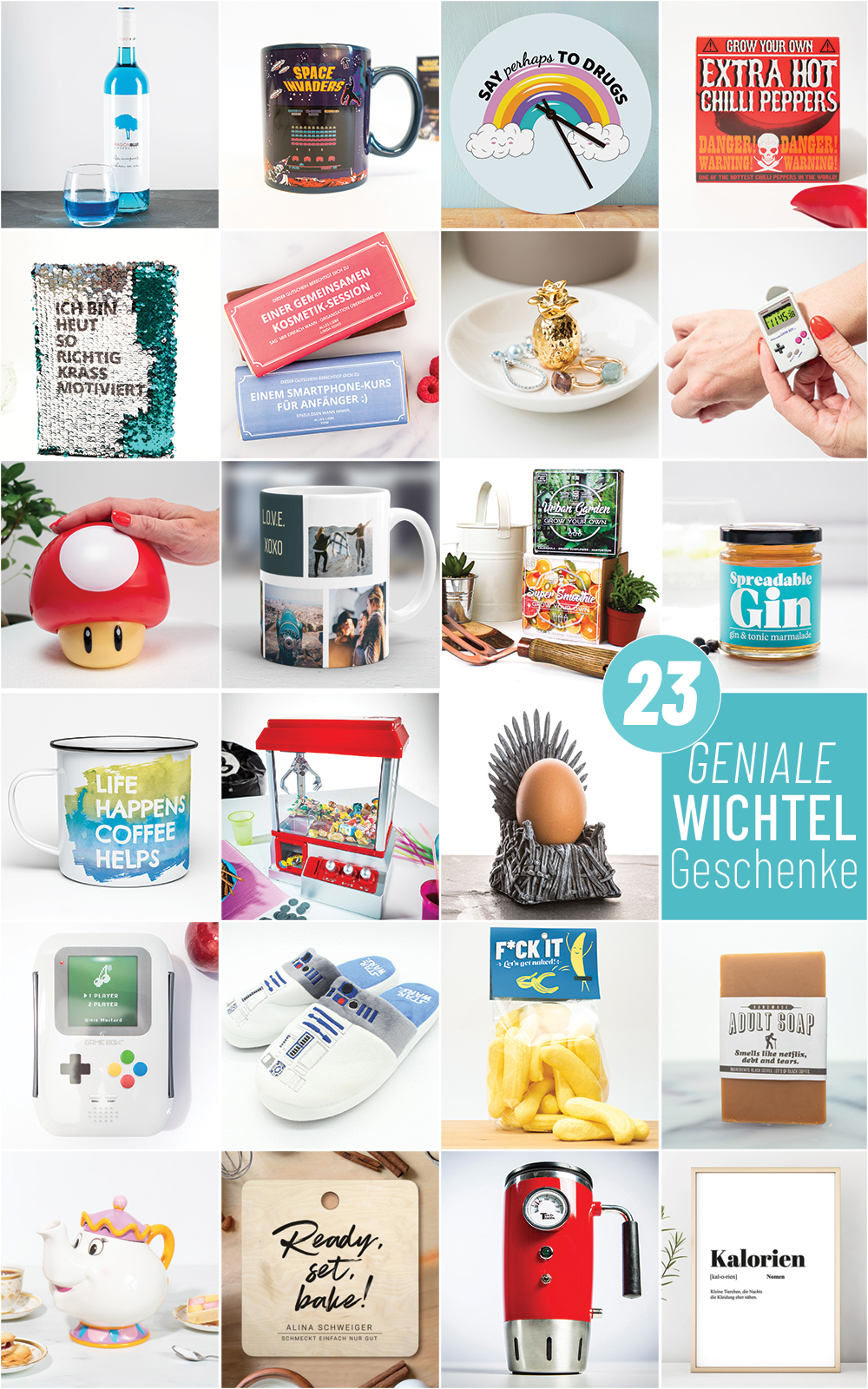 Die 23 besten Wichtelgeschenke + witzige Wichtelvarianten