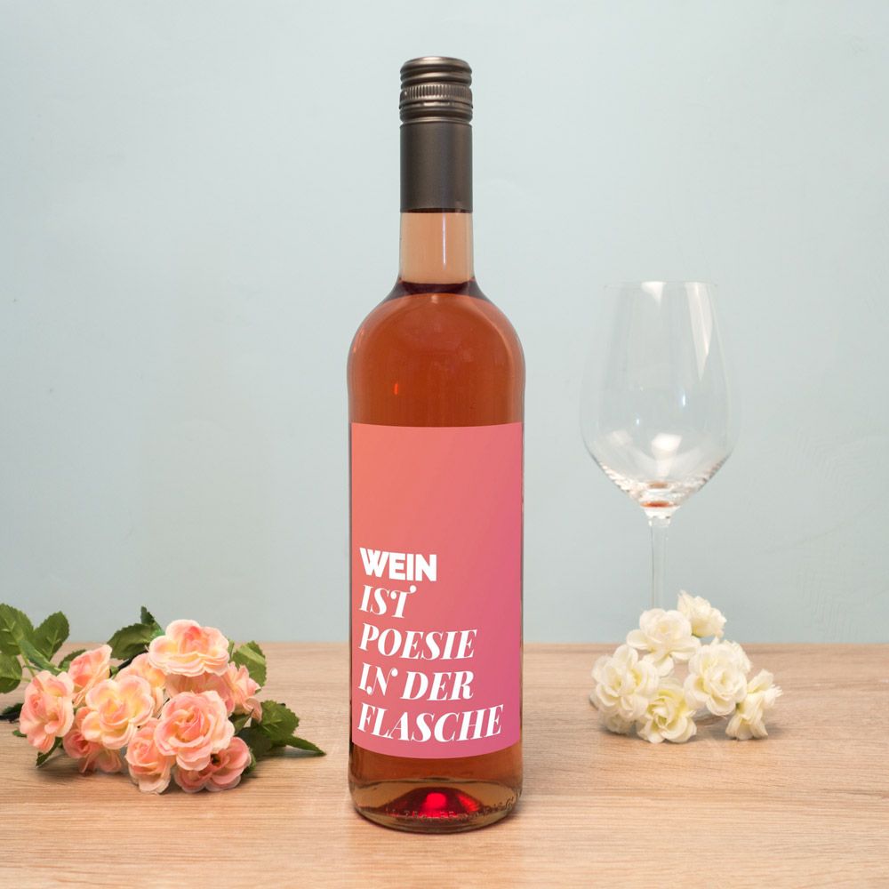 Geburtstagsgeschenke personalisierter rose wein