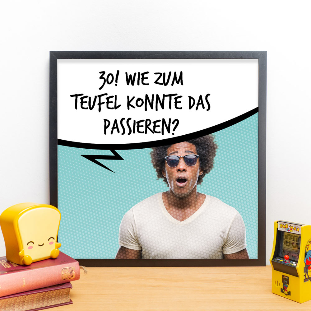 Geburtstagsgeschenke personalisierbares poster mit foto comic style