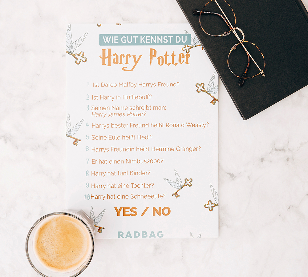 Harry Potter Quiz zum ausdrucken