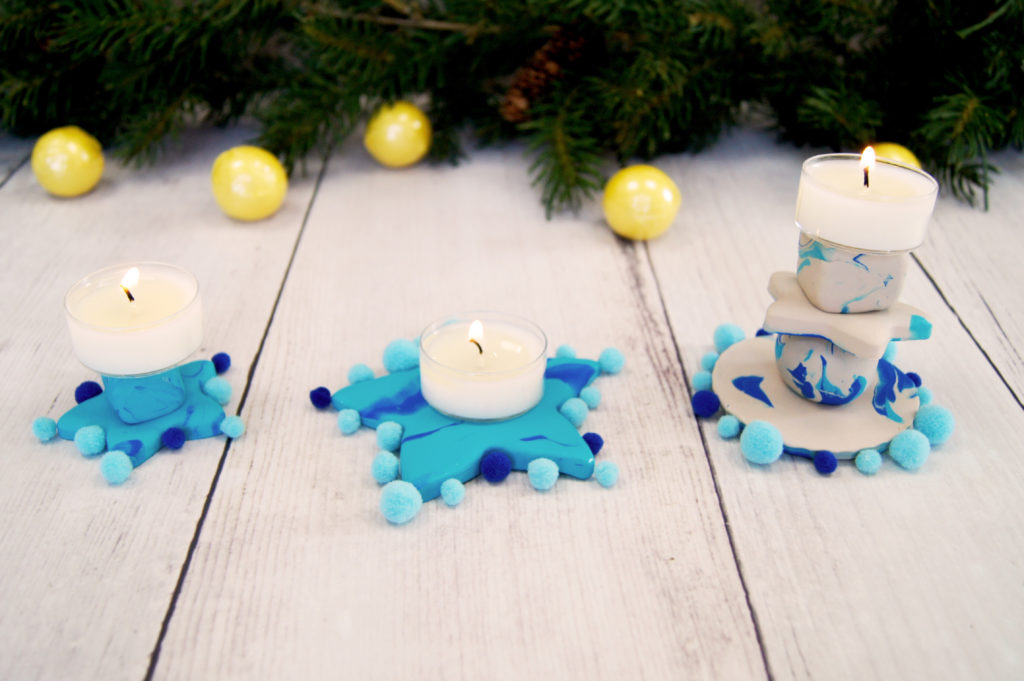 Basteln Fur Weihnachten Mit Kinder Diy Fimo Kerzenstander