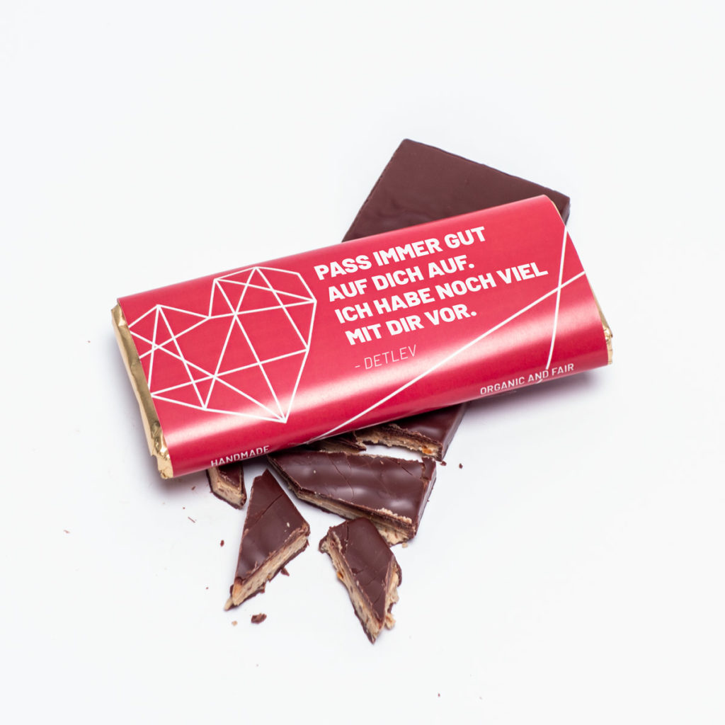 Valentinstag Geschenke personalisierte Schokolade