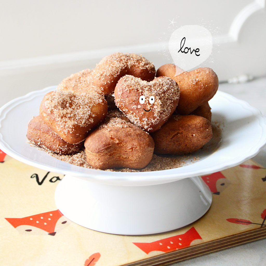 Beignets in Herzform einfaches Rezept zum Valentinstag (1)