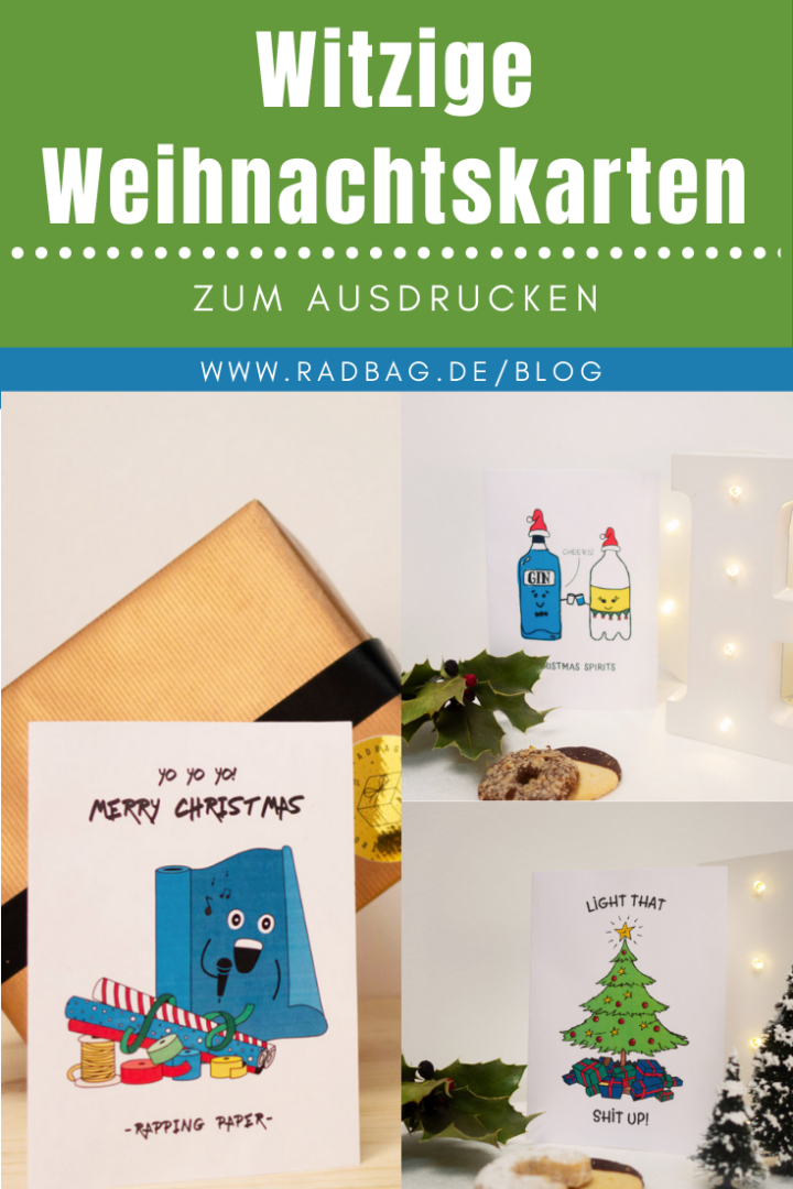 Witzige Weihnachtskarten zum Ausdrucken für eure Liebsten