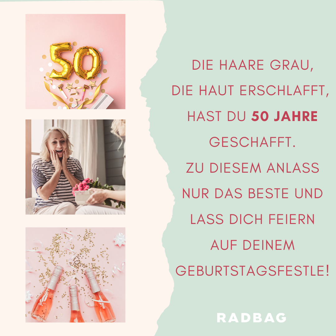 Besondere Glückwünsche zum 50. Geburtstag so geht das!