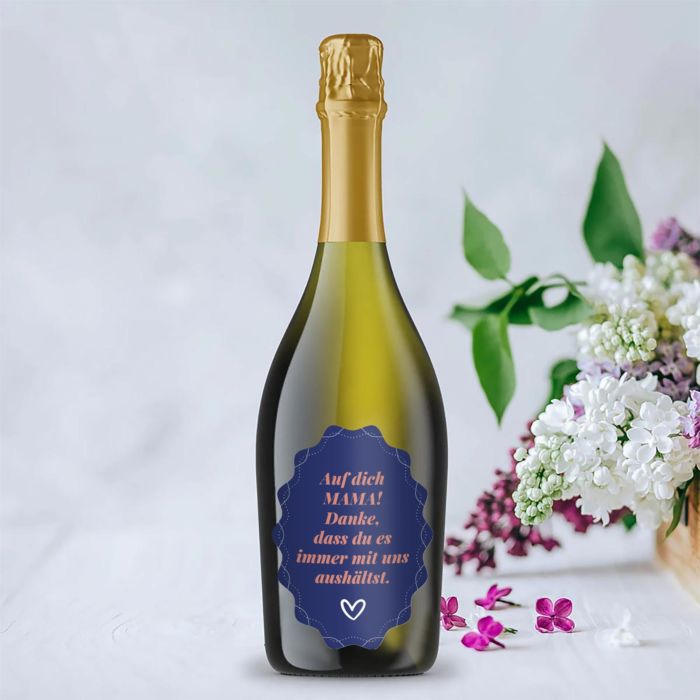 Personalisierbarer Prosecco mit Text