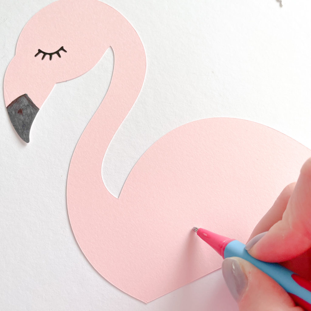 weihnachtstüten basteln flamingo