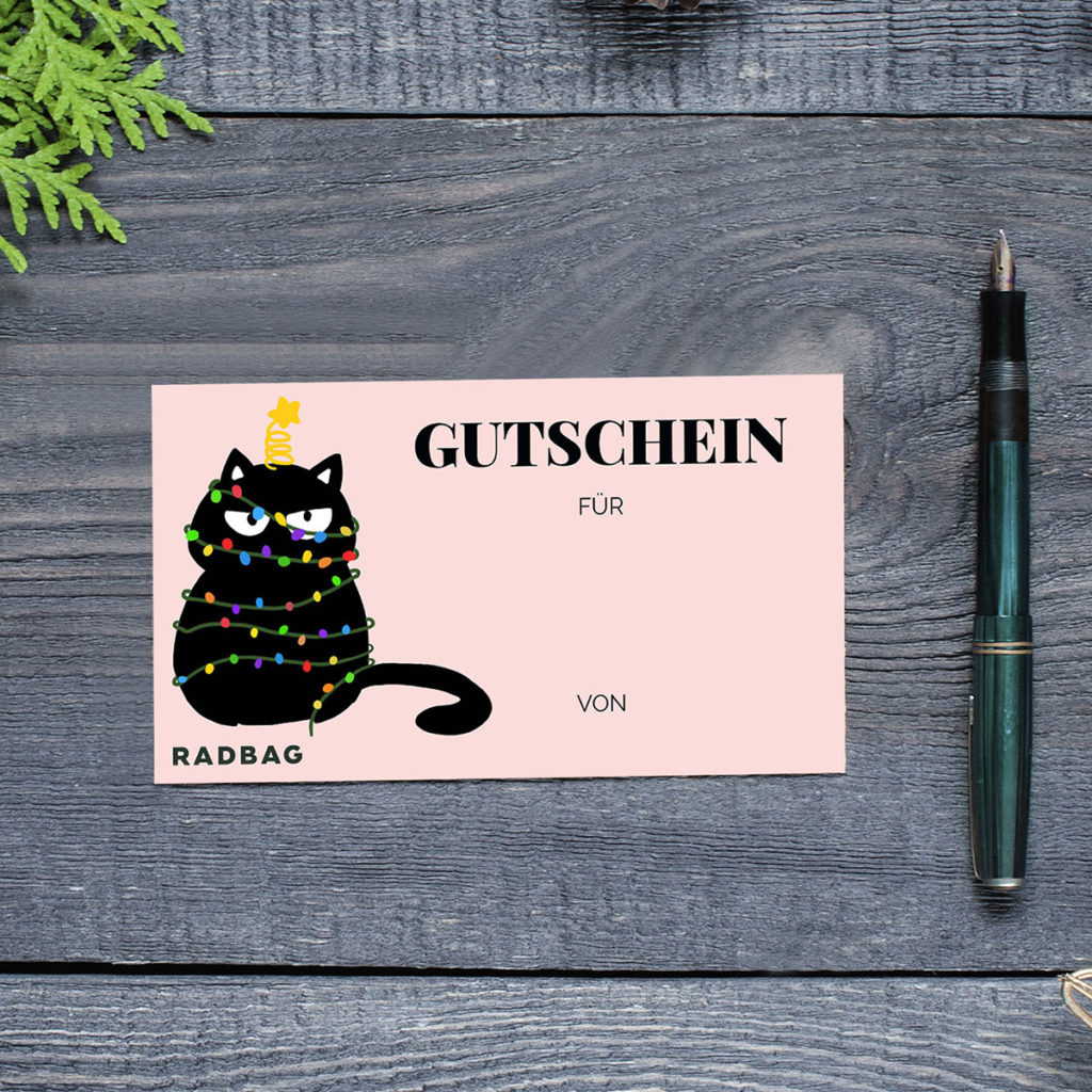 gutschein vorlage weihnachtskatze