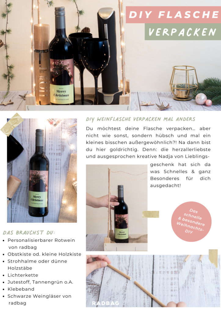 diy flasche verpacken uebersicht