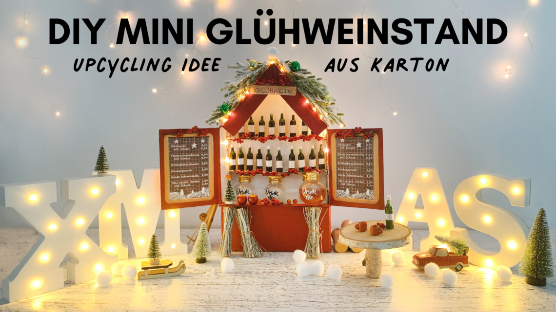 Upcycling Ideen aus Karton DIY Glühweinstand fürs Wohnzimmer