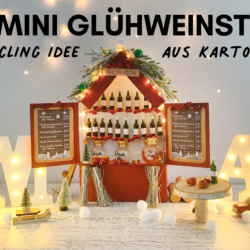 Upcycling Ideen aus Karton DIY Glühweinstand fürs Wohnzimmer