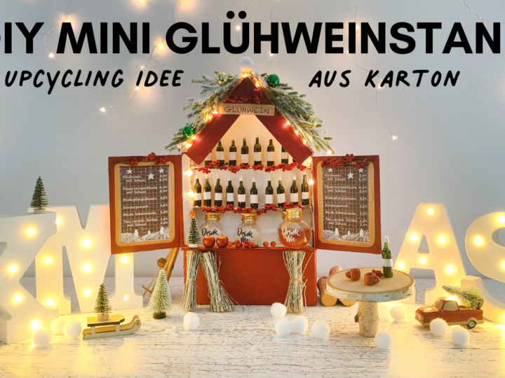 Upcycling Ideen aus Karton DIY Glühweinstand fürs Wohnzimmer