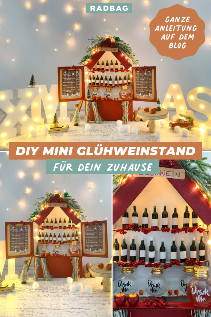 upcycling ideen weihnachtsdeko basteln der diy mini glühweinstand pinterest