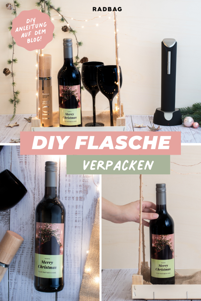 flasche verpacken diy weihnachten pinterest