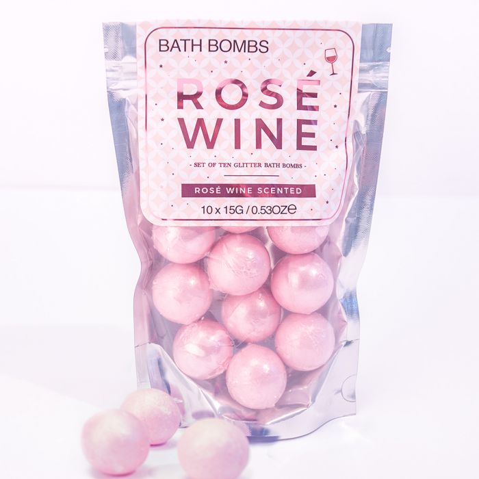 Rose Wein Badebomben für die Badewanne