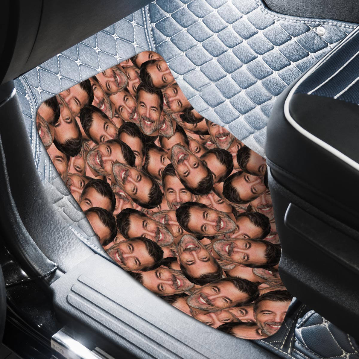 Personalisierbare Auto-Fußmatte mit Gesicht