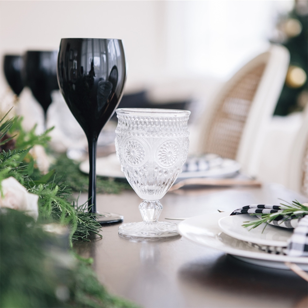 Schwarze Weingläser 4er-Set