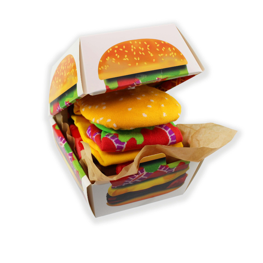 Burger-Socken im 2er-Set