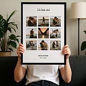 Personalisierbares Poster Fotocollage mit Text