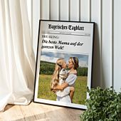 Personalisierbares Poster als Zeitung