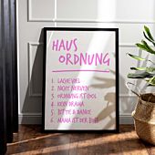 Personalisierbares Poster mit Regeln