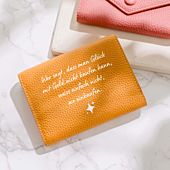 Personalisierbarer Geldbeutel Text und Symbol