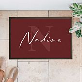 Personalisierbare Fußmatte mit Monogramm