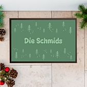 Personalisierbare Fußmatte mit Text und Hintergründen