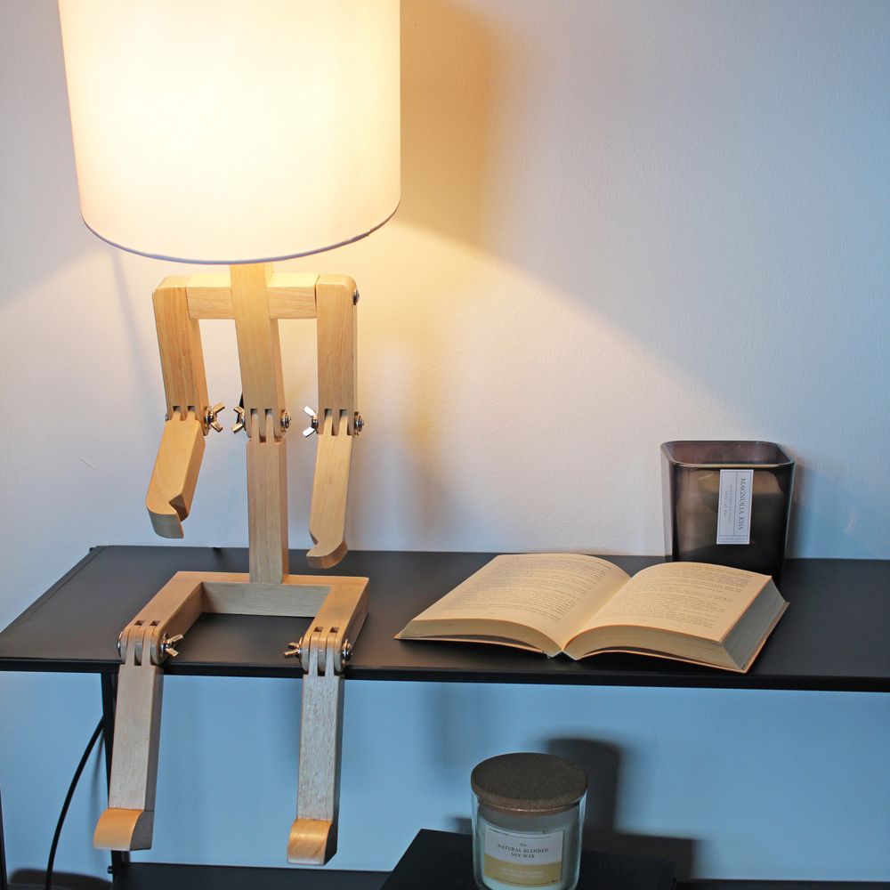 Sitzende Lampe