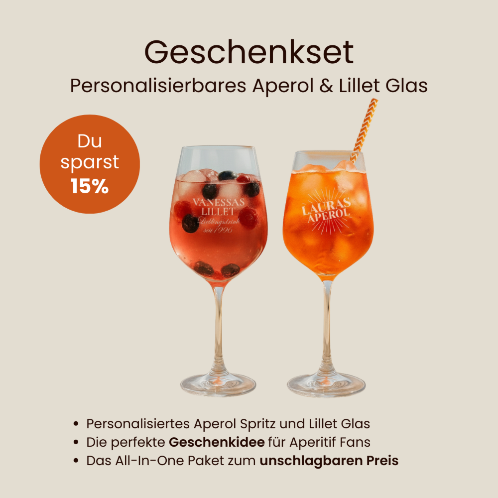 Geschenkset Aperol und Lillet Glas