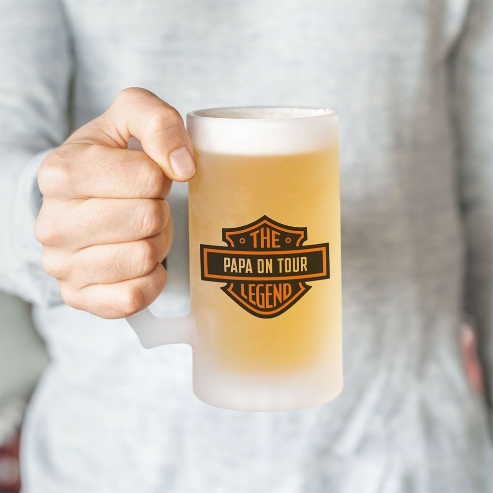 Personalisierbarer Motorrad Bierkrug