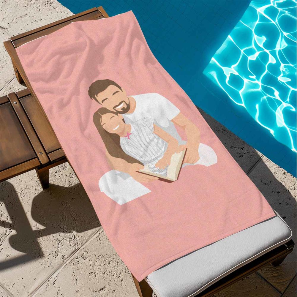 Personalisierbares Handtuch mit Illustration