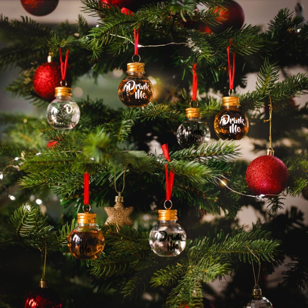 Likör Weihnachtsbaum-Kugeln