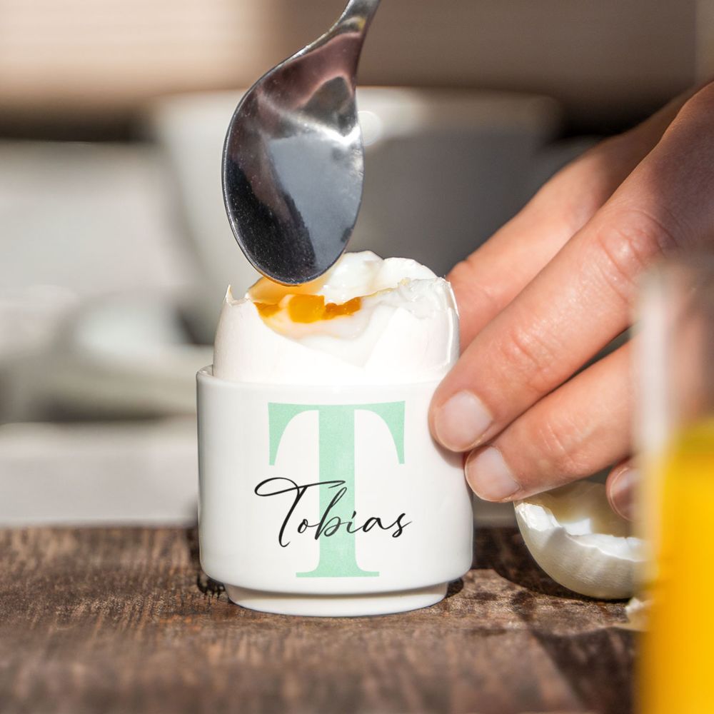 Personalisierbare Eierbecher 2er-Set mit Monogramm