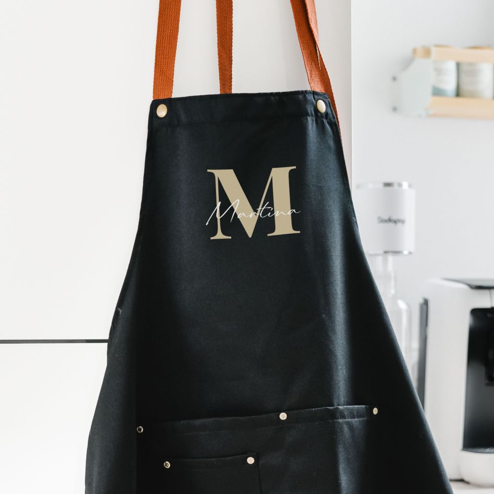 Personalisierbare Schürze mit Monogramm