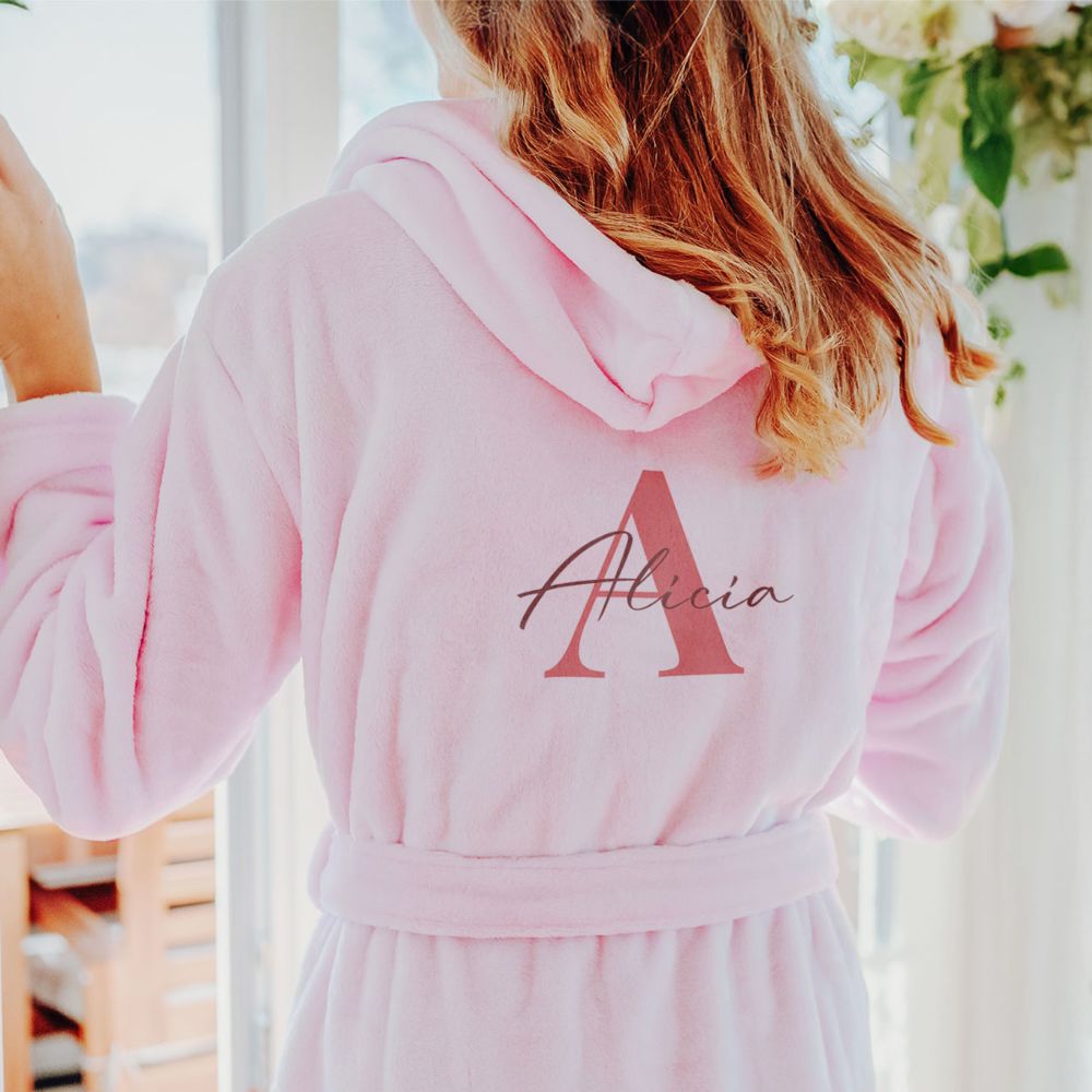 Personalisierbarer Bademantel mit Monogramm und Name