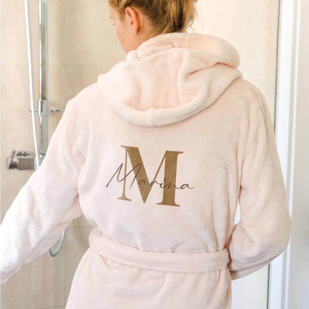 Personalisierbarer Bademantel mit Monogramm und Name