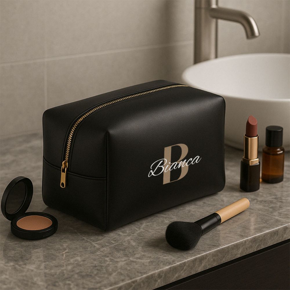 Personalisierbare Kosmetiktasche mit Monogram