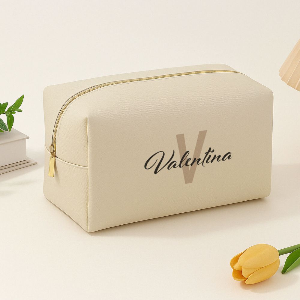 Personalisierbare Kosmetiktasche mit Monogram