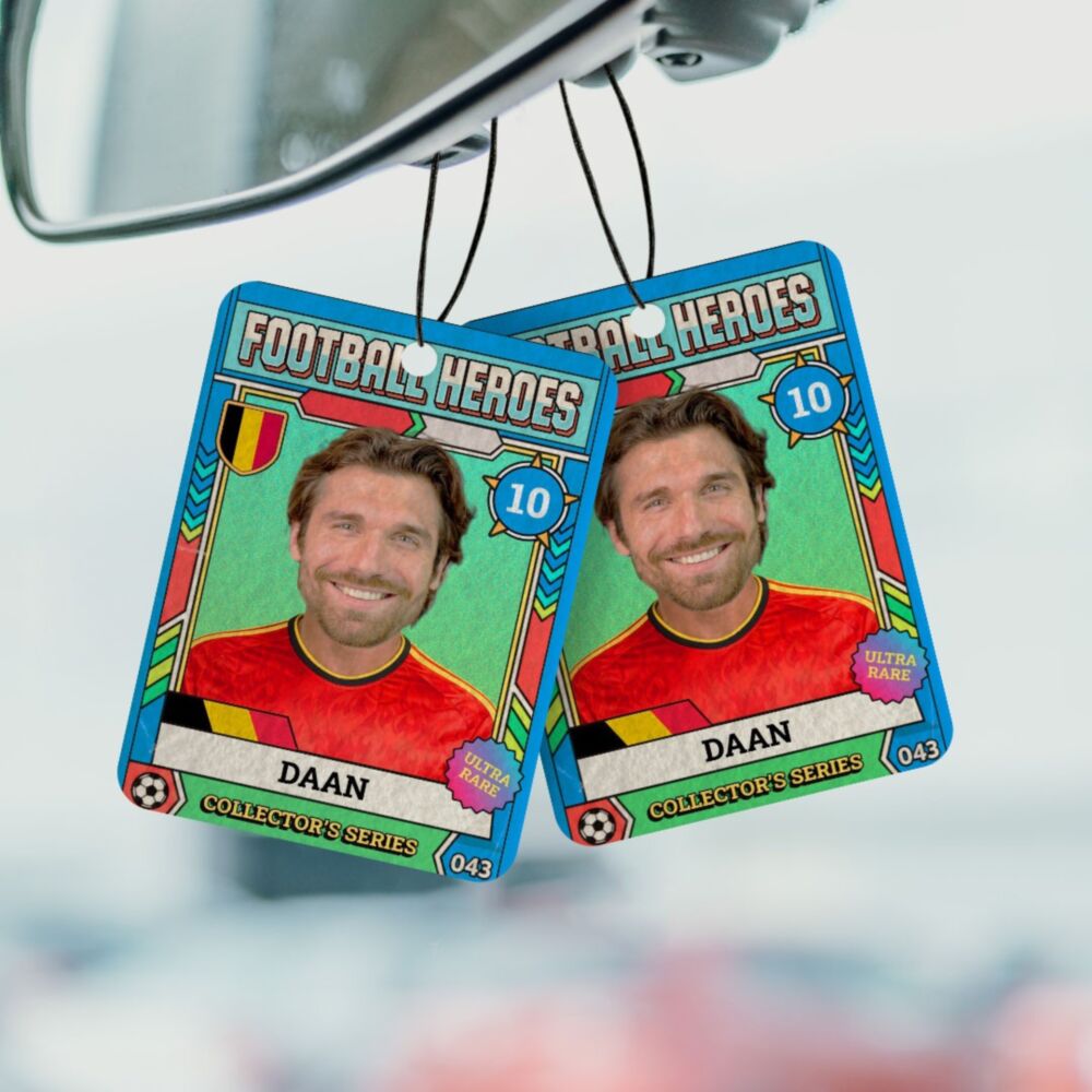 Personalisierbarer Duftbaum WM Sammelsticker mit Foto
