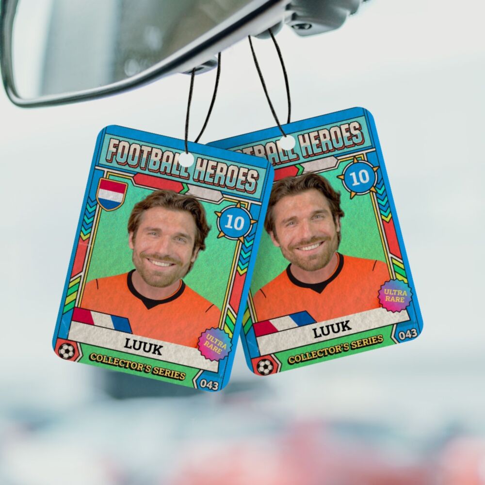 Personalisierbarer Duftbaum WM Sammelsticker mit Foto
