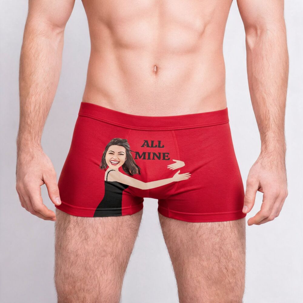 Personalisierbare Boxershorts mit Gesicht und Text