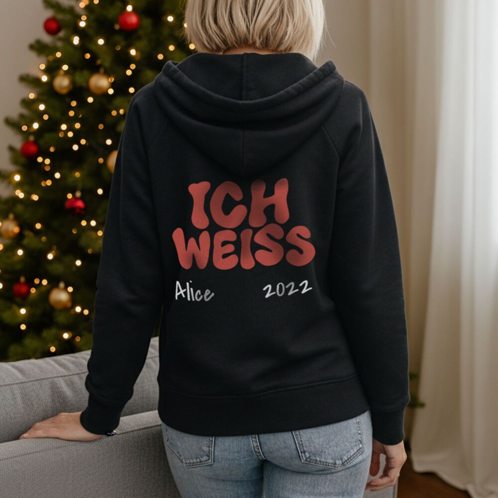 Personalisierter Kapuzenpullover für Partner - Ich weiß