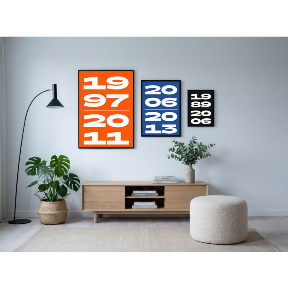 Jahrestag Poster personalisiert mit zwei Wunschjahren