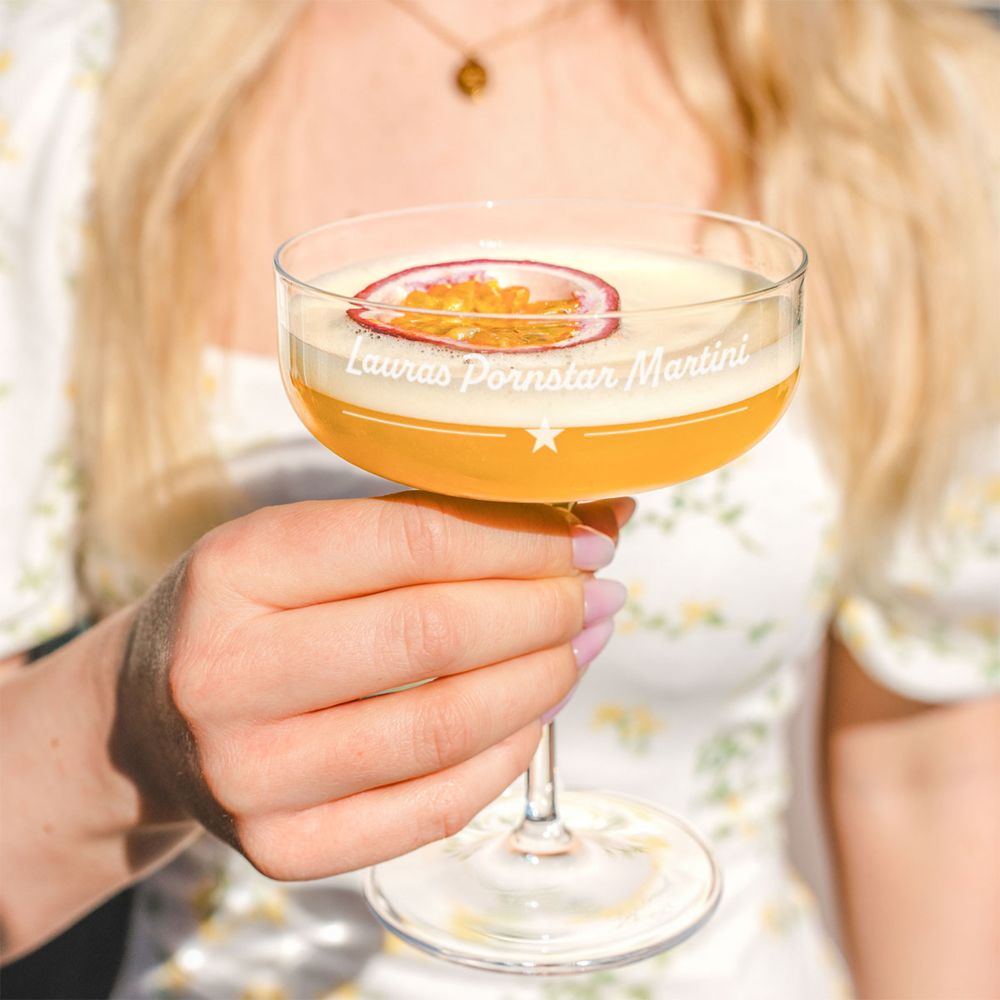 Personalisierbares Pornstar Martini Glas